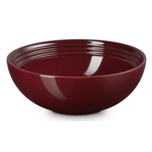 Aardewerk serveerbowl 24 cm - Le Creuset - Rhone - Garnet