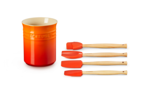 Premium spatelpot met 4 tools - Le Creuset - Oranje