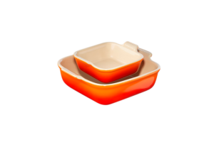 Aardewerk ovenschaal vierkant set - Le Creuset - Oranje