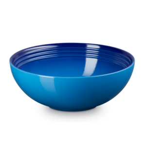 Aardewerk serveerbowl 24 cm - Le Creuset - Azureblauw