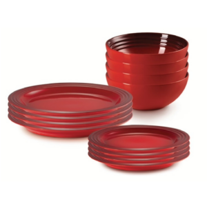 Aardewerk servies 12 delig - Le Creuset - Kersenrood