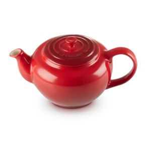 Aardewerk theepot met filter - Le Creuset - Kersenrood