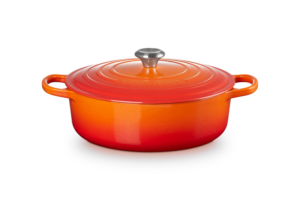 Lage braadpan gietijzer 30 cm rond - Le Creuset Signature - Oranje