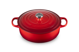 Lage braadpan gietijzer 30 cm rond - Le Creuset Signature - Kersenrood