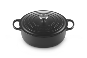 Lage braadpan gietijzer 30 cm rond - Le Creuset Signature - Mat zwart