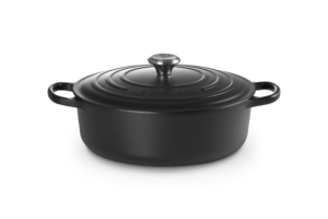 Lage braadpan gietijzer 30 cm rond - Le Creuset Signature - Mat zwart