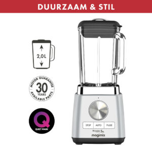 Magimix Power blender 5 XL zilvergrijs 1500 Watt