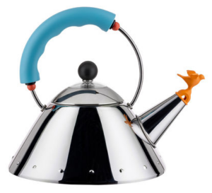 Alessi fluitketel Michael Graves - Blauw, 1 liter