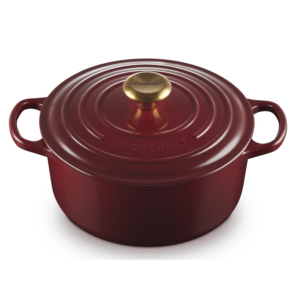 Braadpan gietijzer 20 cm rond - Le Creuset Signature - Rhone - Garnet