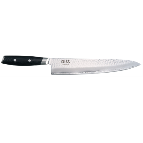 Yaxell Tsuchimon Koksmes 25,5 cm met gehamerd lemmet en canvas-micarta handvat