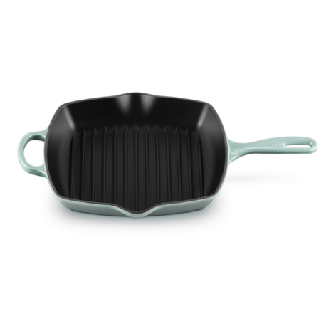 vierkante grillpan 26 cm sea salt le creuset