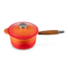 steelpan gietijzer met houten handvat 18 cm le creuset