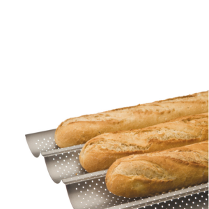 Stokbrood - baguette bakvorm crispy 4 vaks Moka - Ibili